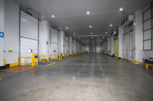 The loading/ offloading bays of the cold storage facility