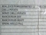 Rasraaj Sweets & Restaurant menu 1