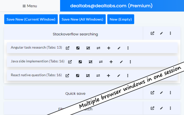 DealTabs - browser tab organizer Preview image 1