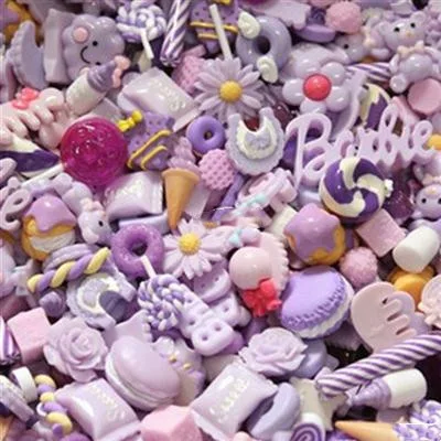 Charms Snoepjes Decoratie voor Slime Vulling DIY Taart Ornament Telefoon Maak je eigen decoraties voor slijm, taarten en meer met deze leuke bedels.