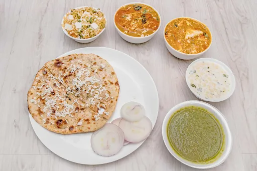 Special Paneer Paratha Thali