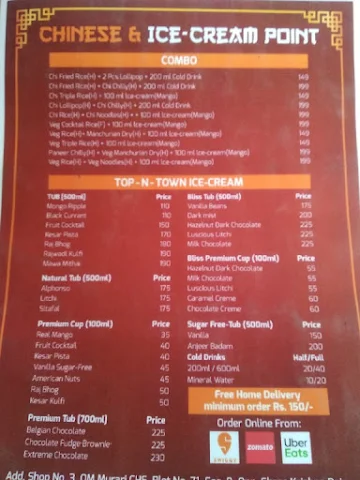 Chinese Rasoi menu 