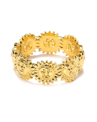 Bague Portrait Abstrait Soleil Mode - 2