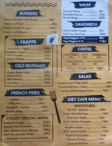 Cyclist Cafe menu 