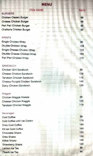 Bagdhi Chicken Corner menu 1