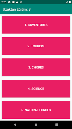 Uzaktan Eğitim 8. Sınıf İngilizce