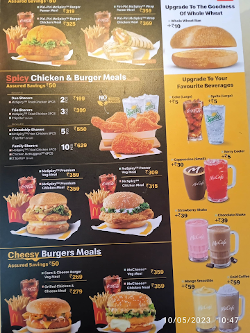 McDonald's menu 