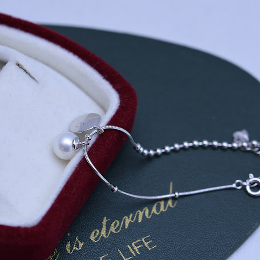 Title 2, Womens Fashion Simple Silver Pearl Bracelet Ev...