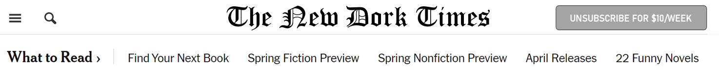 The New Dork Times Title