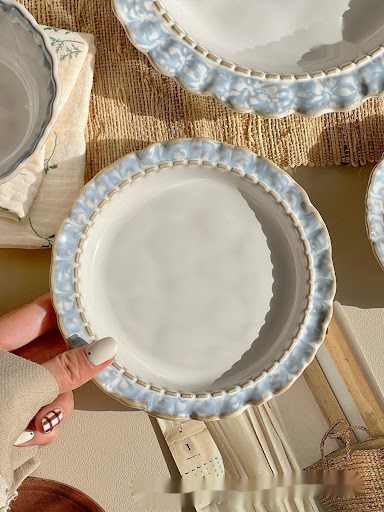 Title 18, French Retro Plate Bowl Set. High-Sense, Simple...