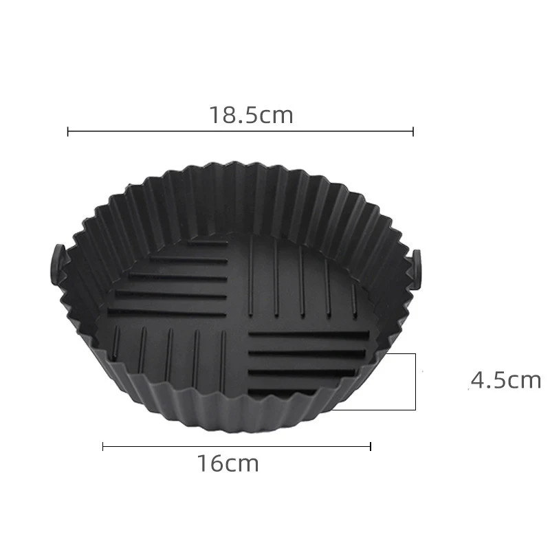 Edible Silicone Round Air Fryer Tray Cook healthy meals, easy cleaning, and no waste with this air fryer accessory. Enjo