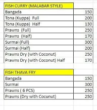 Kerala Kafe menu 1