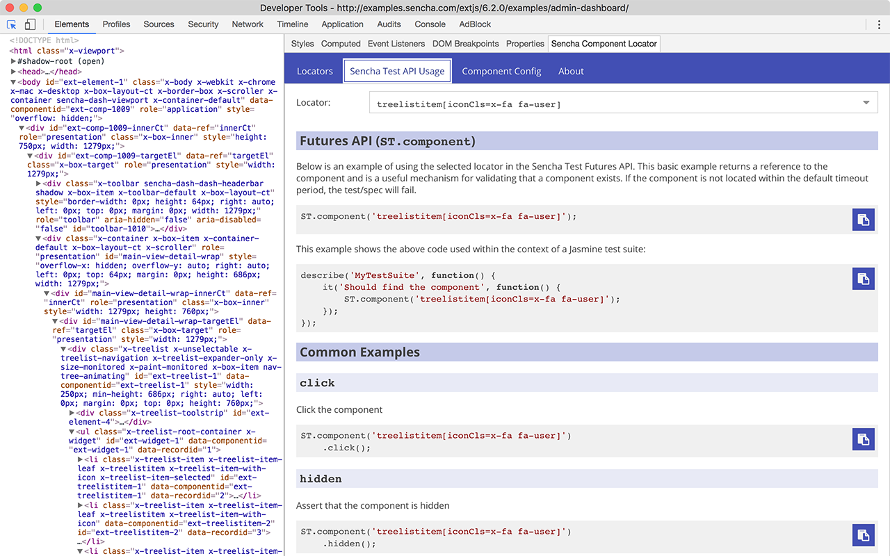 Sencha Component Locator Preview image 2