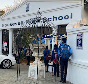 Pupils were greeted at the entrance to their school as part of their orientation on the first day back in class during the coronavirus pandemic.