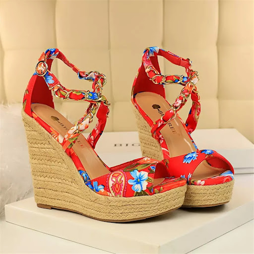 Title 6, Plus Size Womens Shoes Wedge Heel Sandals for ...
