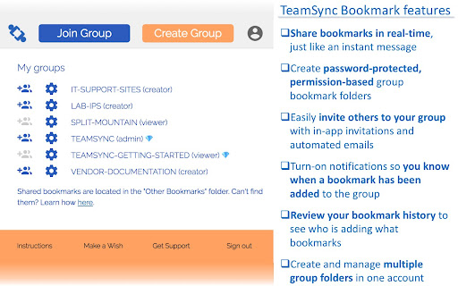 TeamSync Bookmarks