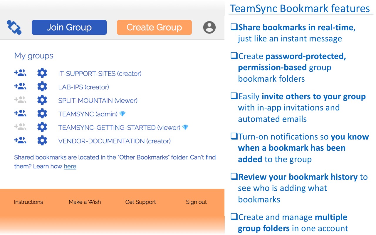 TeamSync Bookmarks Preview image 3