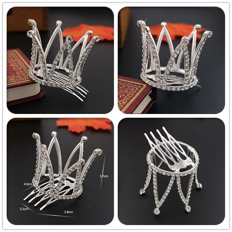 Accesorios para el cabello con diamantes de imitación para actuaciones navideñas infantiles – ¡Brillo y elegancia para tu pequeño artista!