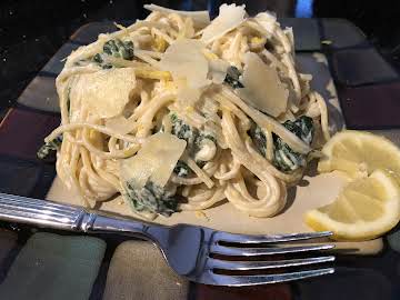 LEMON RICOTTA SPAGHETTI W SPINACH