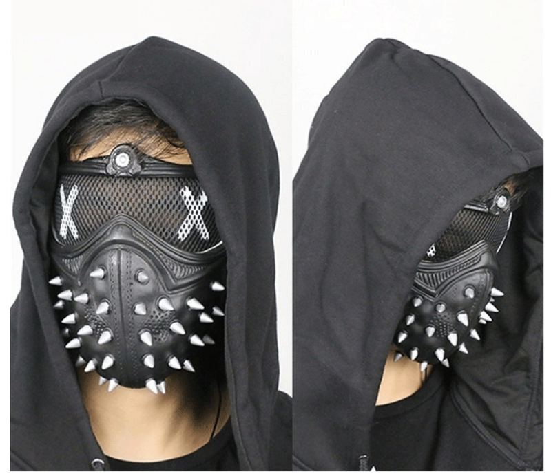 Máscara de cão de guarda demônio punk de Halloween Assuste e proteja com esta máscara única. Perfeita para festas a fantasia, eventos e Halloween.