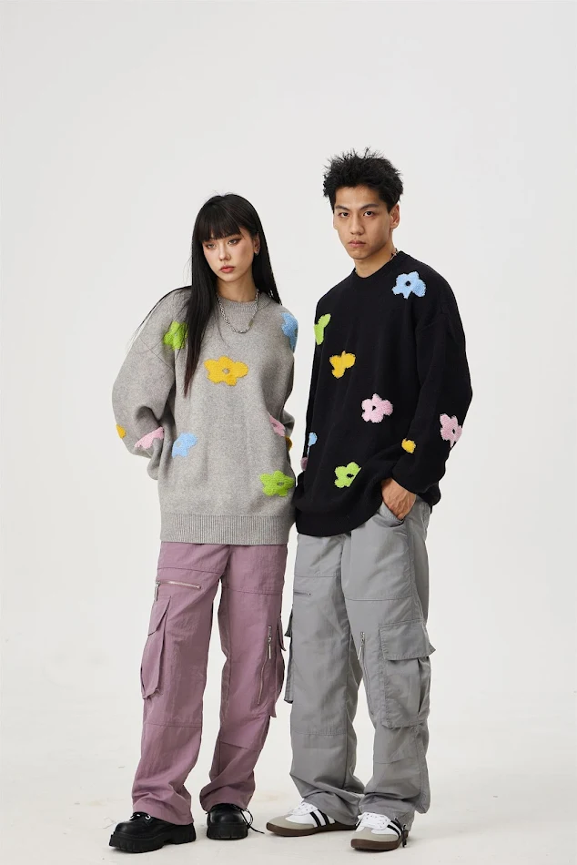 Unisex Maychao Jacquard Angora Ontwollend Trui, zacht en warm voor dames en heren. Ideaal voor koude dagen en een stijlvolle look.