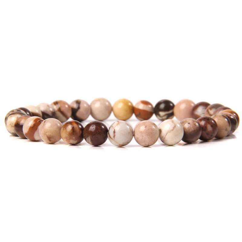 Pulseira Esportiva 6mm Pedra Natural Feita à Mão Pulseira de Energia para Esportes e Atividades físicas, design confortável e duradouro.