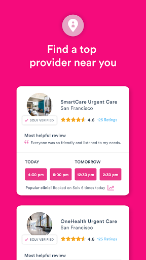 Screenshot Solv: Find Quality Doctor Care