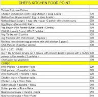 Chefs Kitchen Food Point menu 1