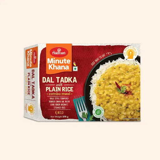 Dal Tadka With Plain Rice (375g)