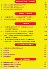 Naidu Biryani Palace menu 2