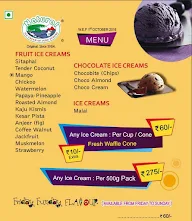 Natural Ice Cream menu 1