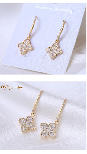 Title 7, Womens Exquisite Four-leaf Clover Shiny Zircon...