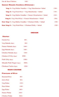 Garam Masala menu 3