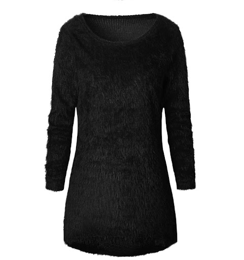 Title 12, Solid Color Long Sleeve Womens Sweater Top
