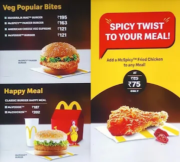 McDonald's menu 