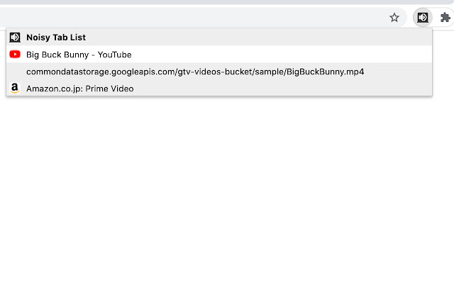 Noisy Tab List chrome extension