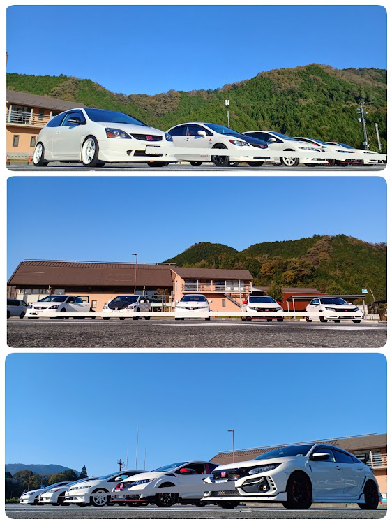 シビックタイプRの歴代シビックTYPE-Rほぼ集合・加古川市民会館　朗読劇・城崎ツーリング前編・EP3 FD2 FN2 FK2 FK8に関するカスタム事例の投稿画像10枚目