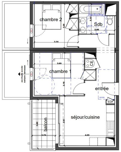 Vente appartement 3 pièces 51 m² à Nimes (30000), 219 500 €