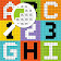 NUMBERS AND LETTERS Pixel ART icon