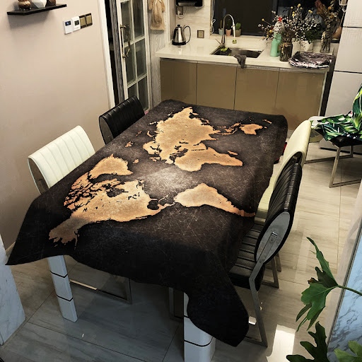 Title 2, Map World Digital Printing Polyester étanche nabit