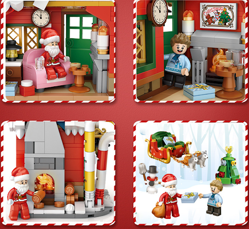 Title 1, Christmas House Building Blocks Gifts Children...