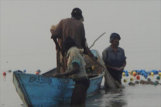 Fishermen in lake victoria