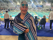 Minke Janse van Rensburg after breaking the women's 200m freestyle senior world record in Pietermaritzburg. 