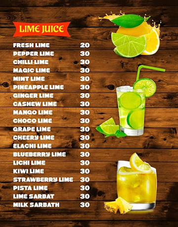 Crunchee Juicee menu 