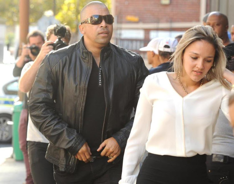 Ralph Stanfield and his partner Nicole Johnson at a previous court appearance.