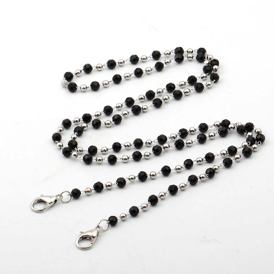 Collier de cordon de masque avec perles en cristal, élégant et pratique, pour ne plus perdre votre masque, confortable et tendance.