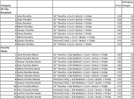 Purely Parathas menu 1