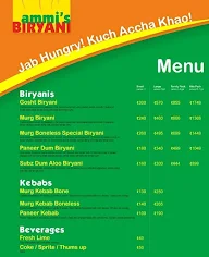 Ammi's Biryani menu 1