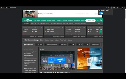 Cricbuzz Dark