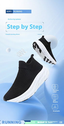 Title 7, Womens Fashion Casual Breathable Soft Sole Sne...